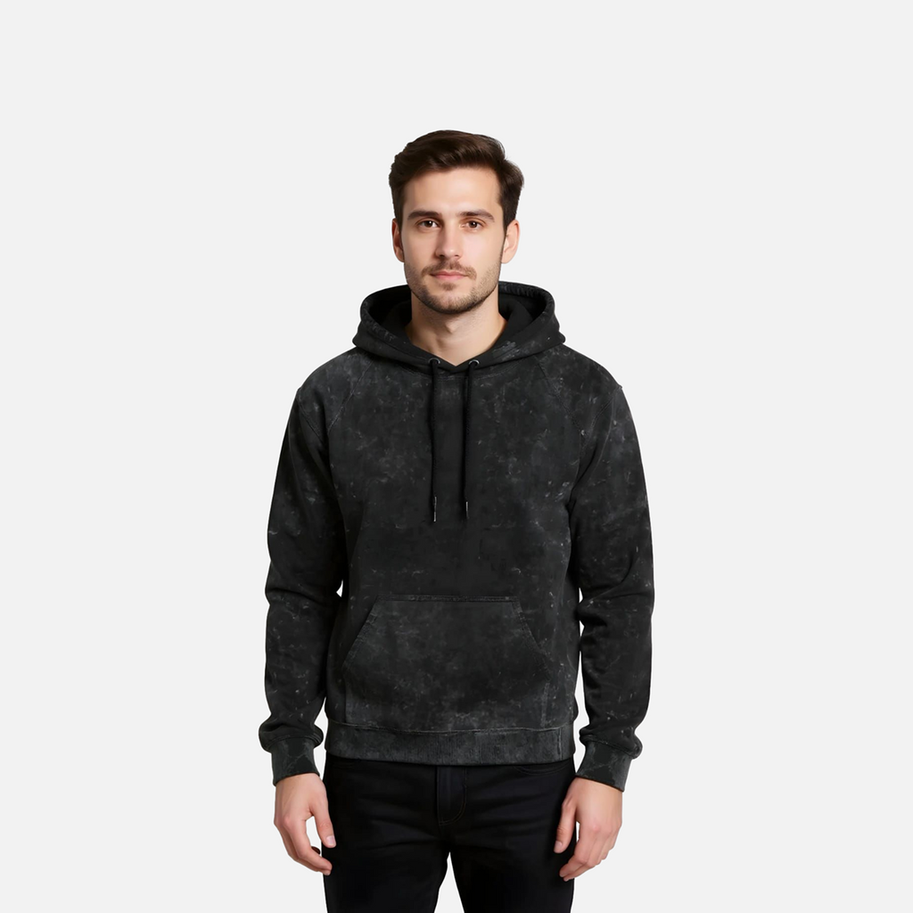 Black Acid Washed Hoodie