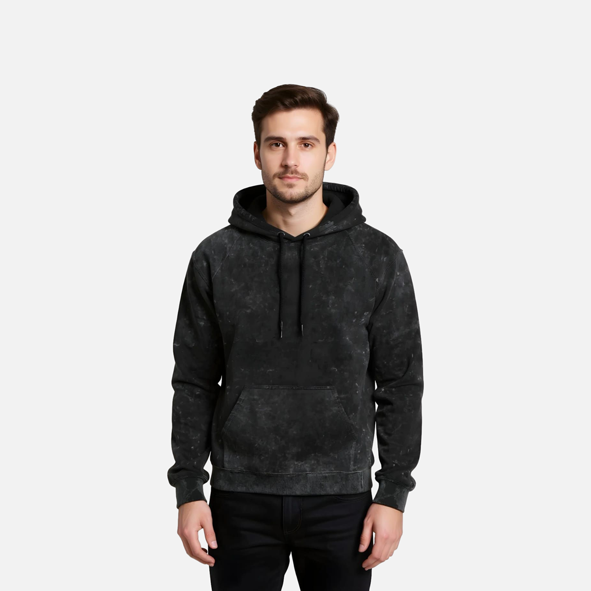 Black Acid Washed Hoodie