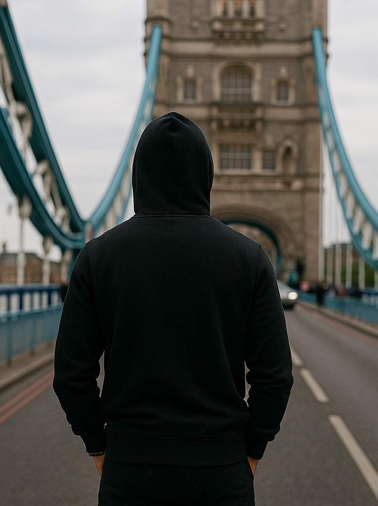 Men's Essential Black Hoodie