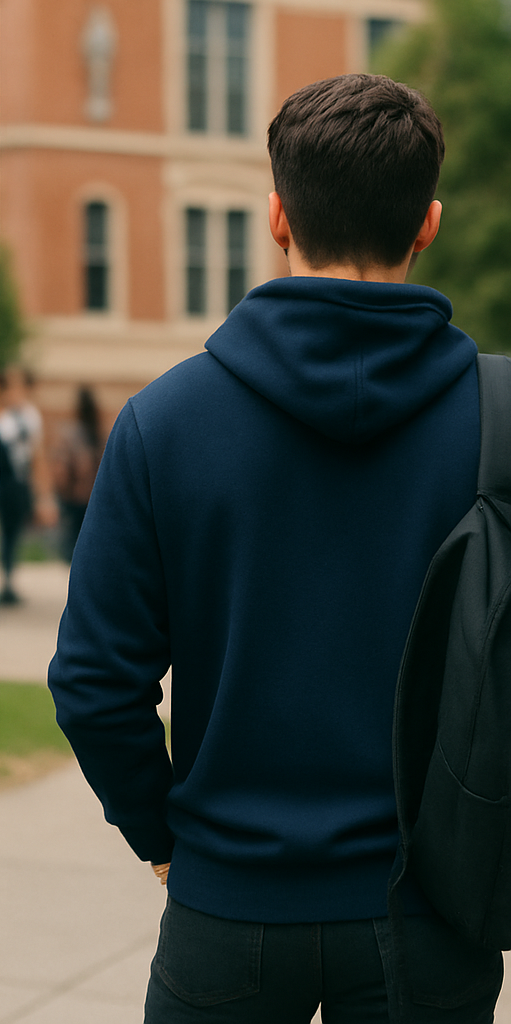 Men's Essential Navy Blue Hoodie