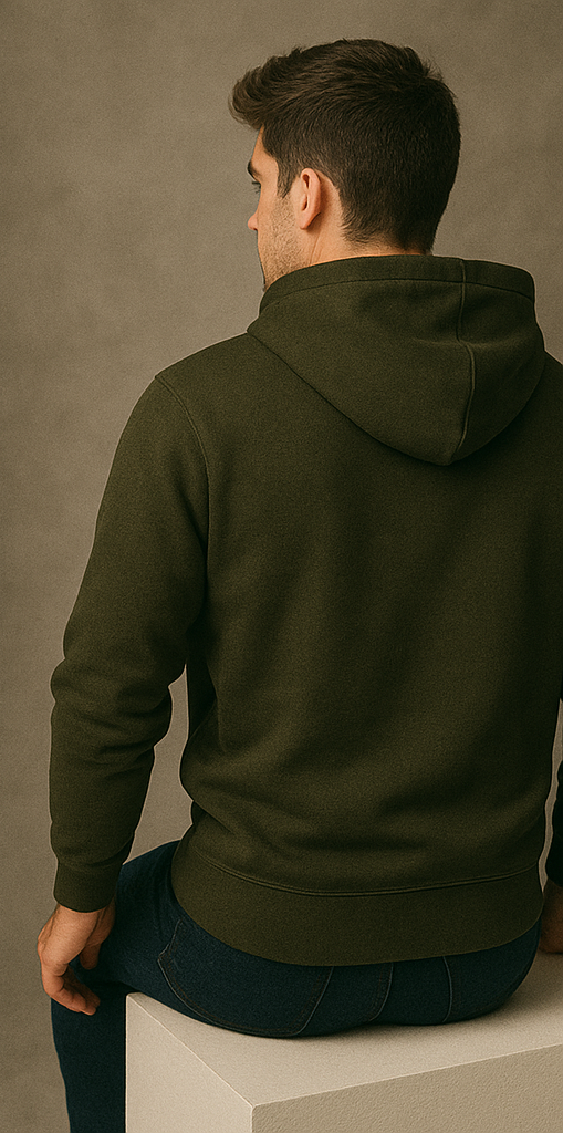 Men's Essential Olive Green Hoodie