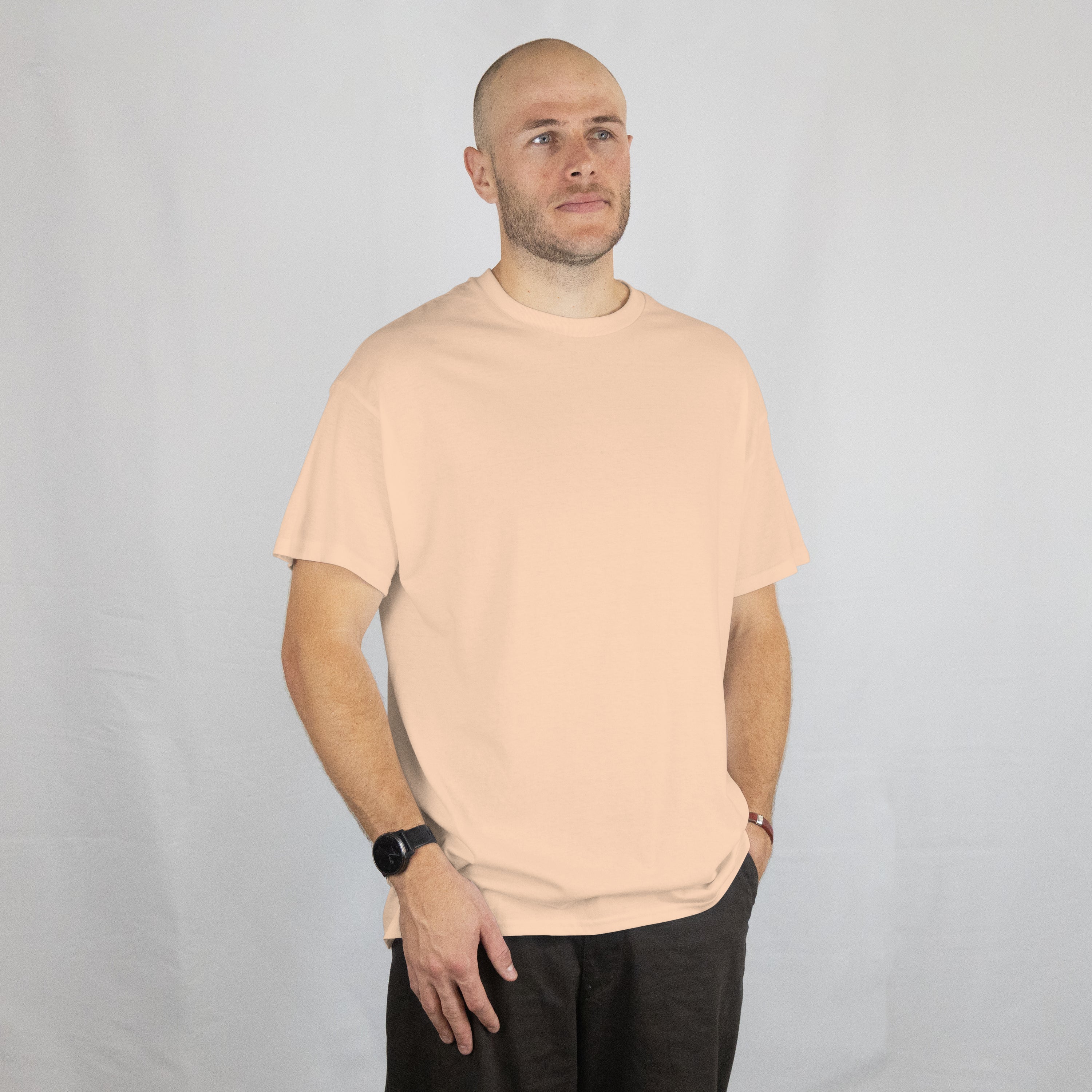 Men's Essential - Peach Classic Crew T-Shirt