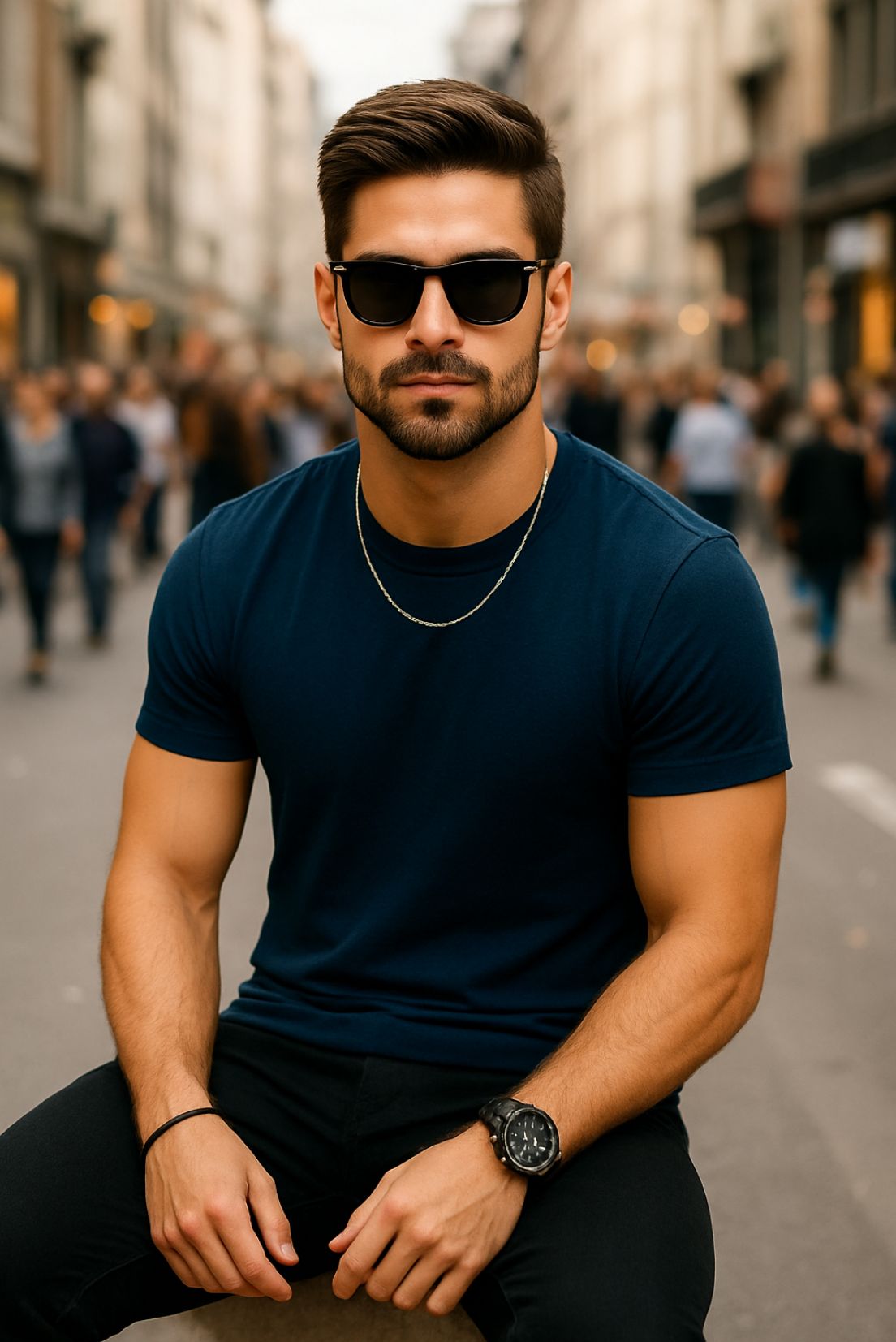 Royal Blue Men's Classic Crew T-Shirt