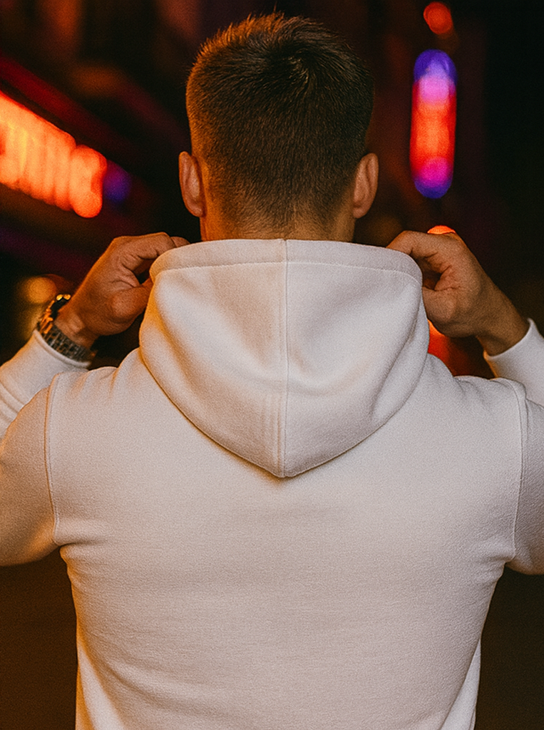 Men's Essential White Hoodie